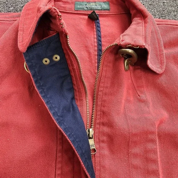 Vintage Ralph Lauren Jacket Medium Fireman Fisherman Lobster Clasp Marine Jacket - Picture 5 of 9